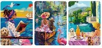 Ravensburger Puzzle 3 x 100 Teile Puzzle mit Staffelei Mit Hund auf Reisen...