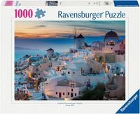 Ravensburger Puzzle Abend &uuml;ber Santorini, 1000 Puzzleteile, Made in Germany