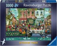 Ravensburger Puzzle Riverside Town, 1000 Puzzleteile, Made in Germany