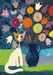 Schmidt Spiele Puzzle 1000 Teile Puzzle Rosina Wachtmeister Wei&szlig;e Katze 58656,