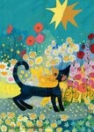Schmidt Spiele Puzzle 1000 Teile Puzzle Rosina Wachtmeister Katze im Bl&uuml;tenmeer