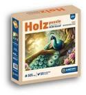 HCM KINZEL Puzzle Holzpuzzle - Mystischer Pfau 505 Teile, 505 Puzzleteile