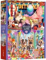 Trefl Puzzle Trefl, Flauschige Freunde, 2x500 Teile Puzzle, 500 Puzzleteile