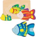 goki Puzzle goki Schichtenpuzzle Fisch, Puzzleteile