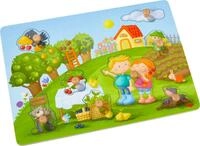 Haba Steckpuzzle 8 Teile Kinder Greifpuzzle Obstgarten 1304430001, Puzzleteile