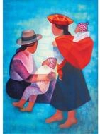 BLUEBIRD Puzzle BLUEBIRD Puzzle Peruanische Familie 1000 Teile, Puzzleteile
