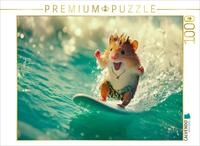 CALVENDO Puzzle CALVENDO Puzzle Cooler Wellenreiter mit Pf&ouml;tchen, 1000 Teile
