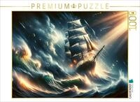 CALVENDO Puzzle CALVENDO Puzzle Im Angesicht des Sturms: Ein Segelschiff trotzt...