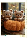 CALVENDO Puzzle CALVENDO Puzzle K&uuml;rbis mit Katzenbabys, 1000 Teile...