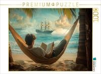 CALVENDO Puzzle CALVENDO Puzzle Piratenabenteuer - junger Mann liest ein Buch,...