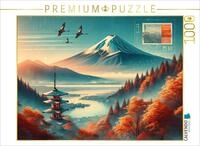 CALVENDO Puzzle CALVENDO Puzzle Herbstliche Harmonie am Fuji: Ein AI-generiertes