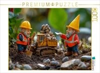 CALVENDO Puzzle CALVENDO Puzzle Die Bauarbeiter Gartenzwerge bei der Arbeit,...
