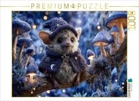 CALVENDO Puzzle CALVENDO Puzzle Zauberhafte Fledermaus als Zauberer im Pilzwald,