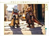 CALVENDO Puzzle CALVENDO Puzzle Spielzeugdrachen trinken Bier, 500 Teile...