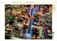 CALVENDO Puzzle CALVENDO Puzzle Fremont Street Luftaufnahme bei Nacht, 1000...