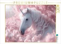 CALVENDO Puzzle CALVENDO Puzzle Rosa Tr&auml;umerei: Ein Einhorn im Bl&uuml;tenrausch,...