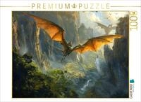 CALVENDO Puzzle CALVENDO Puzzle Patrouille - Mann fliegt auf einem Dinosaurier,...