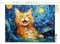 CALVENDO Puzzle CALVENDO Puzzle Katze Im Stil von Vincent van Gogh, 500 Teile