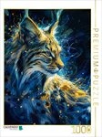 CALVENDO Puzzle CALVENDO Puzzle Leuchtender Luchs in Gelb und T&uuml;rkis, 1000...