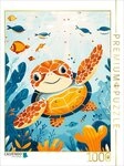 CALVENDO Puzzle CALVENDO Puzzle Niedliche Schildkr&ouml;te im Meer., 1000 Teile