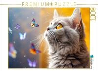 CALVENDO Puzzle CALVENDO Puzzle Ein Motiv aus dem Kalender Die Katze und der