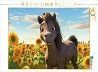CALVENDO Puzzle CALVENDO Puzzle Pony Lorenzo liebt Sonnenblumen, 500 Teile