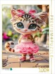 CALVENDO Puzzle CALVENDO Puzzle Zauberhafte Katze im pinken Rock, 1000 Teile