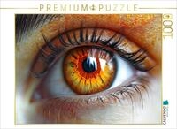 CALVENDO Puzzle CALVENDO Puzzle Feuerorange Augen mit warmen Iris-T&ouml;nen, 1000...