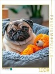 CALVENDO Puzzle CALVENDO Puzzle Mops und sein Kuschelb&auml;rchen, 1000 Teile