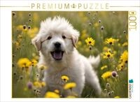 CALVENDO Puzzle CALVENDO Puzzle Hundewelpe beim Wiesenabenteuer, 1000 Teile