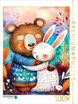 CALVENDO Puzzle CALVENDO Puzzle Sanfter Riese - Braunb&auml;r und Hase, 1000 Teile