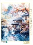 CALVENDO Puzzle CALVENDO Puzzle Bergdorf mit Br&uuml;cke. Chinesische H&auml;user.
