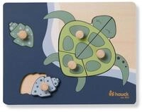 Hauck Steckspielzeug Puzzle N Sort - Turtle / Schildkr&ouml;te, Holz Puzzle f&uuml;r Baby