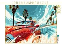 CALVENDO Puzzle CALVENDO Puzzle Die Kurven beherrschen - Sportwagen und Frau,...