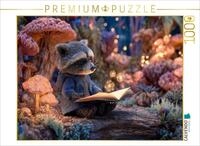 CALVENDO Puzzle CALVENDO Puzzle Zauberhafter Waschb&auml;r liest Magie im Feenwald,...