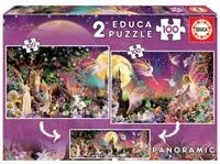 Educa Puzzle Puzzle (2 x 100 pcs) Feen und Elfen, Puzzleteile