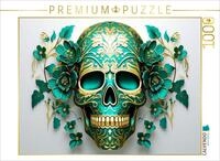 CALVENDO Puzzle CALVENDO Puzzle Green Skull, 500 Teile Lege-Gr&ouml;&szlig;e 48 &times; 36 cm