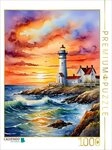 CALVENDO Puzzle CALVENDO Puzzle Leuchtturm in der Abendsonne, 1000 Teile...