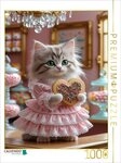 CALVENDO Puzzle CALVENDO Puzzle Katzenbaby mit R&uuml;schenkleid im Bonbonparadies,...