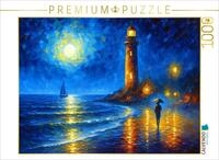 CALVENDO Puzzle CALVENDO Puzzle Leuchtturmwanderung bei Nacht, 1000 Teile
