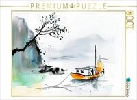 CALVENDO Puzzle CALVENDO Puzzle Chinesische Dschunke am Ufer eines Sees.