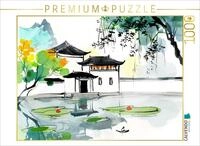 CALVENDO Puzzle CALVENDO Puzzle Chinesische Tempelanlage am Seerosenteich.