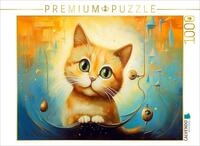 CALVENDO Puzzle CALVENDO Puzzle Katze Im Stil von Salvador Dali, 500 Teile