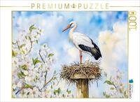 CALVENDO Puzzle CALVENDO Puzzle Wei&szlig;storch auf dem Horst im Fr&uuml;hling