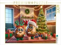 CALVENDO Puzzle CALVENDO Puzzle Weihnachtszauber im Wohnzimmer: Die festlichen