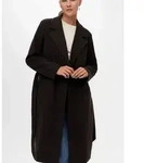 Vero Moda Langmantel VMFORTUNEAYA SS23 LONG COAT NOOS Kunstfaser braun XS (34)