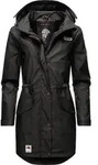 Navahoo Outdoorjacke Deike modischer Damen Outdoor Regenmantel schwarz S (36)