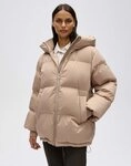 OPUS Wintermantel Hilena aus flie&szlig;ender Webware Ovale Silhouette mit Kapuze und