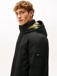Kurzmantel TOMMY HILFIGER "TECH HOODED PADDED PARKA", Herren, Gr. M, schwarz, Web,