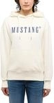 Sweatshirt MUSTANG "Style Margo", Damen, Gr. M, wei&szlig; (whisper wei&szlig;), Web,